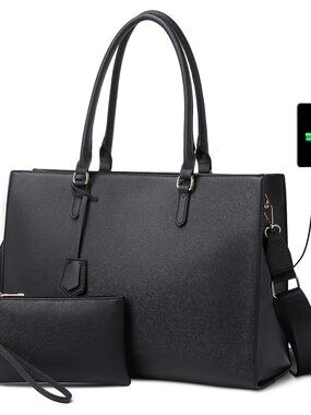 🆕 Laptop Bag for Women 17 inch Casual Work Bags for Women with USB Charging